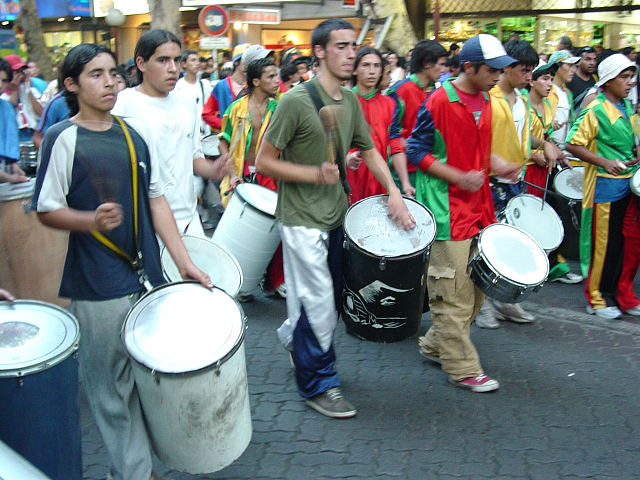 Labour demonstration in the streets of Mendoza
