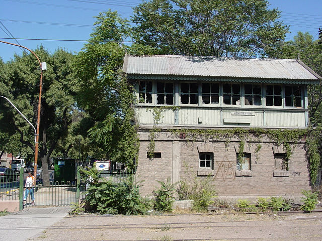Derelict railway station in Mendoza