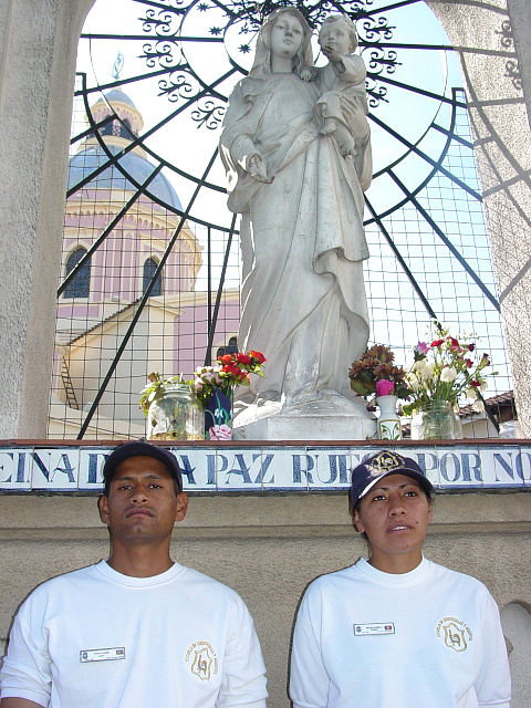 Municipal trainee police, with Virgin and Child, Salta